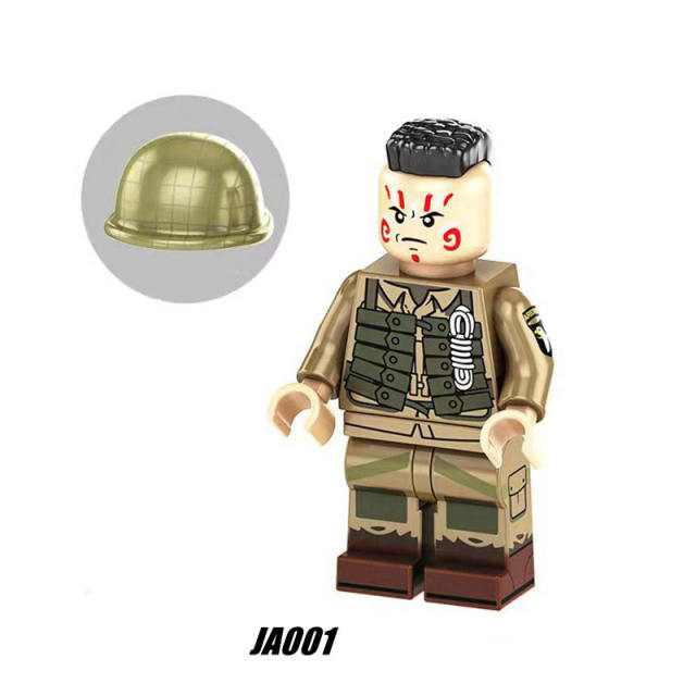 WW2 US Military Soldier Minifigs Building Blocks Army Weapons Gun Helmet Parts Mini Accessories Bricks Toys