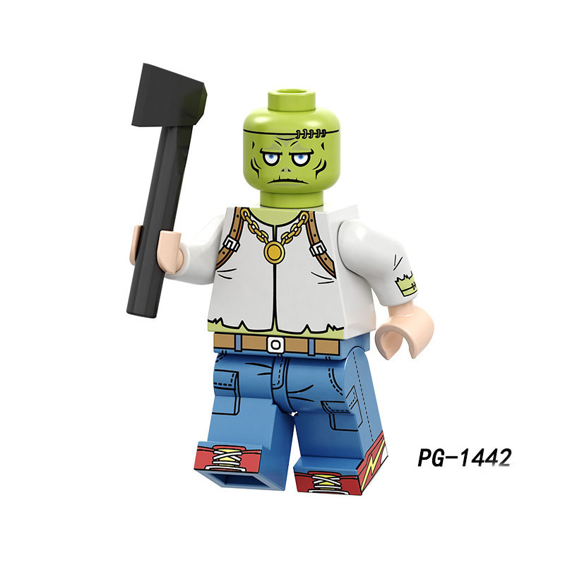 PG8174 Halloween Pumpkin Minifigs Building Blocks Wild Jeff Zombie Vampire Clown Roleplay Models Toys Gifts For Children