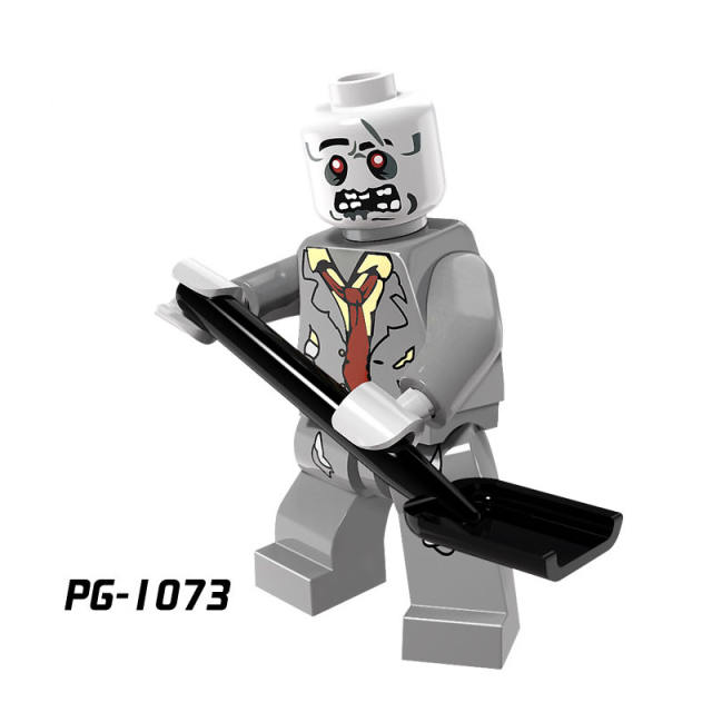 PG8080 Halloween Pumpkin Minifigs Building Blocks Witch Werewolf Zombie Skeleton Clown Roleplay Models Toys Gifts For Children