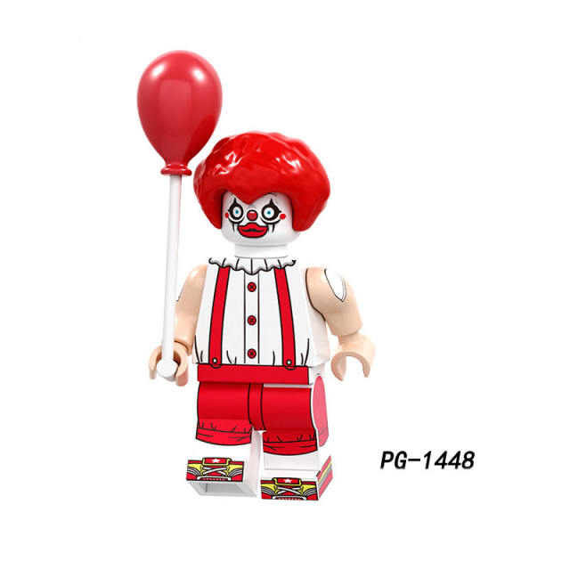 PG8174 Halloween Pumpkin Minifigs Building Blocks Wild Jeff Zombie Vampire Clown Roleplay Models Toys Gifts For Children