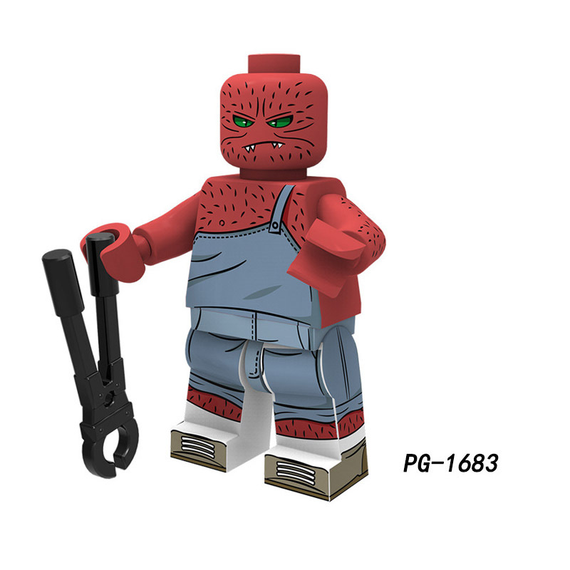 PG8181 Halloween Pumpkin Minifigs Building Blocks Wild Jeff Zombie Vampire Clown Roleplay Models Toys Gifts For Children