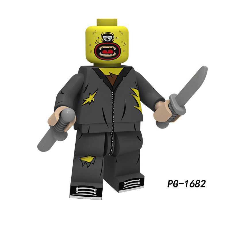 PG8181 Halloween Pumpkin Minifigs Building Blocks Wild Jeff Zombie Vampire Clown Roleplay Models Toys Gifts For Children