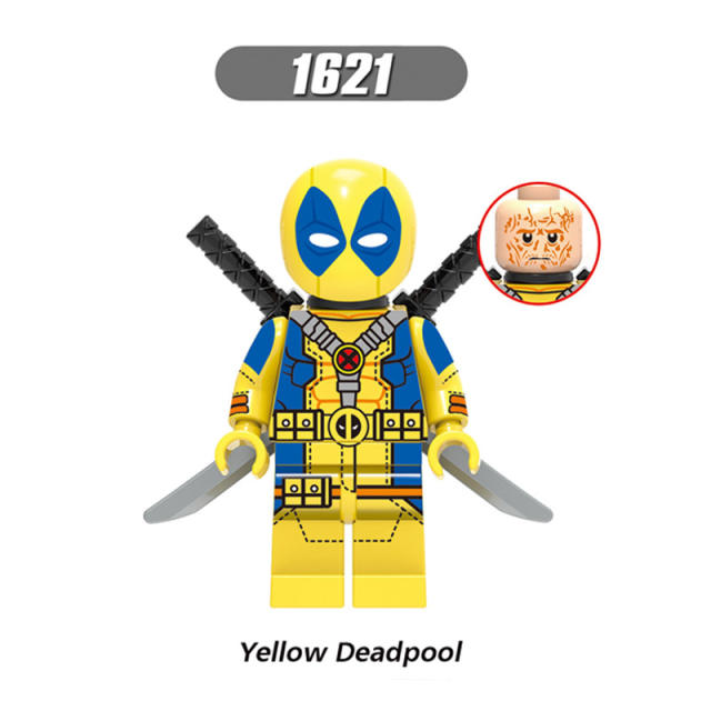 X0302 Marvel Super Heroes Minifigs Building Blocks Tron Deadpool Gwenpool Greenpool Models Toys Gifts For Children