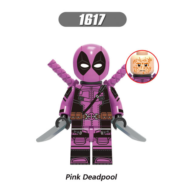 X0302 Marvel Super Heroes Minifigs Building Blocks Tron Deadpool Gwenpool Greenpool Models Toys Gifts For Children