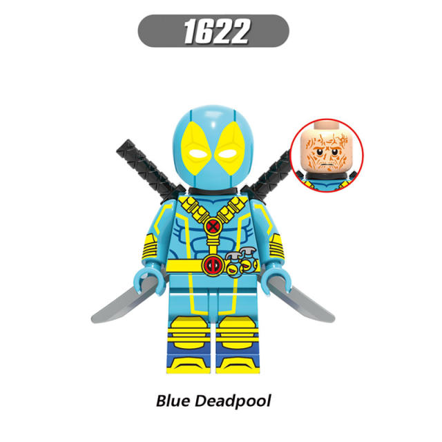 X0302 Marvel Super Heroes Minifigs Building Blocks Tron Deadpool Gwenpool Greenpool Models Toys Gifts For Children