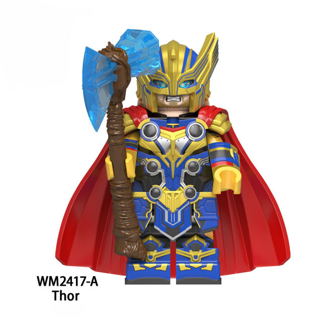 WM2417-A Marvel Super Hero Series Minifigs Building Blocks Love And Thunder Thor Action Figures WM2417-B Toys Gifts For Children