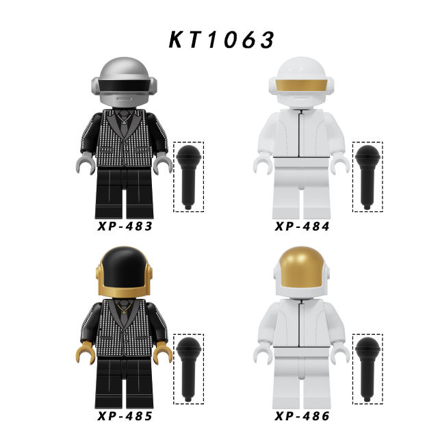 KT1063 Daft Punk Series Minifigs Building Blocks Electronic Music Band Action Figures Bricks Model Toy Gifts For Children