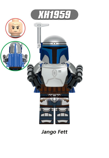 X0343 Star Wars Series Minifigs Building Blocks Boba Jango Fett Din Djarin Figures Accessories Models Toys Gifts For Children