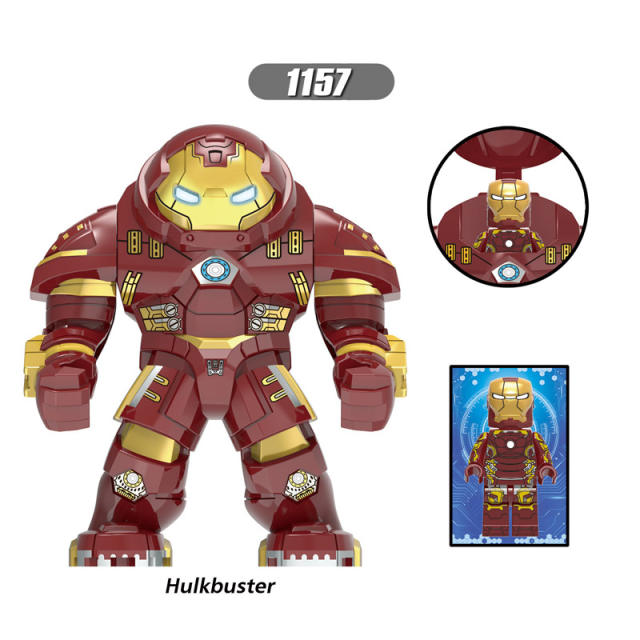 MK37 MK39 Marvel Super Heroes Series Minifigures Hulkbuster Building Blocks Iron Patriot SpiderMan Avengers Figure MOC Brick Toy