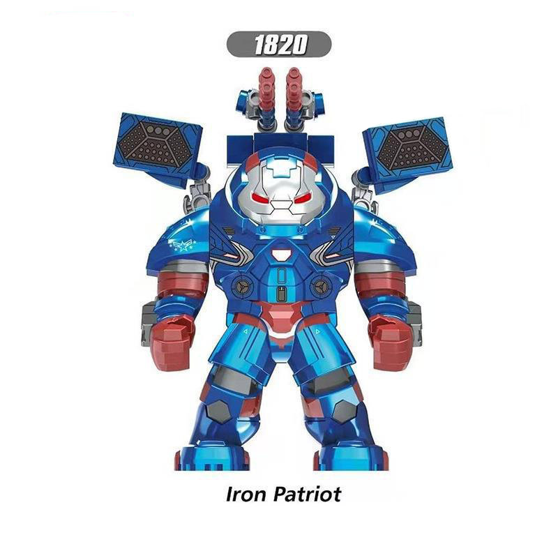 MK37 MK39 Marvel Super Heroes Series Minifigures Hulkbuster Building Blocks Iron Patriot SpiderMan Avengers Figure MOC Brick Toy
