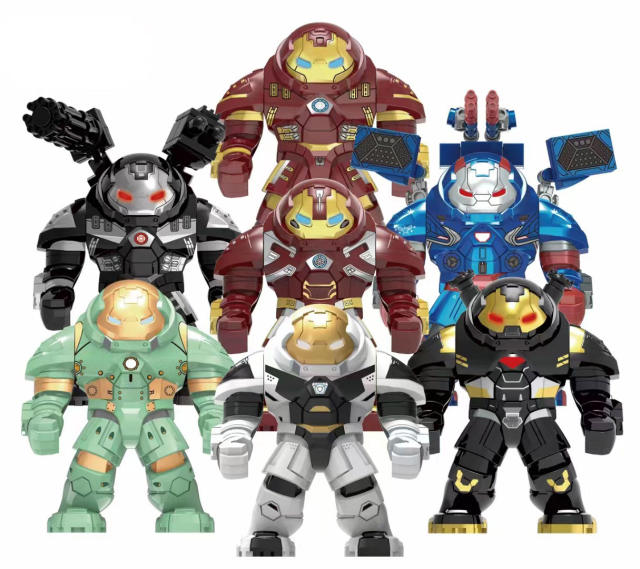 MK37 MK39 Marvel Super Heroes Series Minifigures Hulkbuster Building Blocks Iron Patriot SpiderMan Avengers Figure MOC Brick Toy