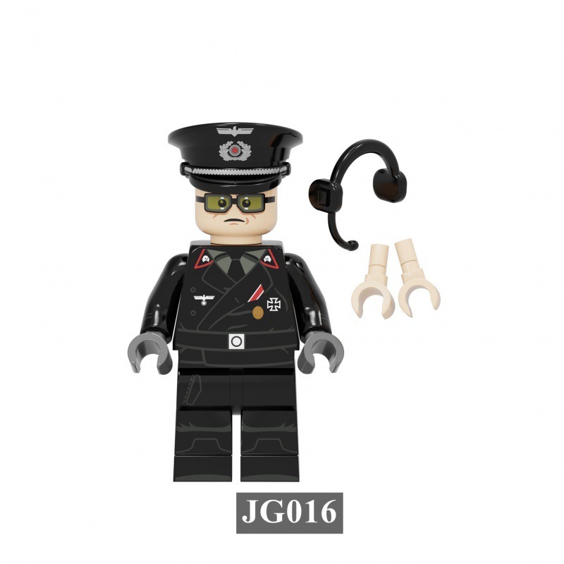 WW2 Germany Military Soldier Minifigs Building Blocks Tank Armored Army Officer Figures Accessories Gun Weapon Part Bricks Toys