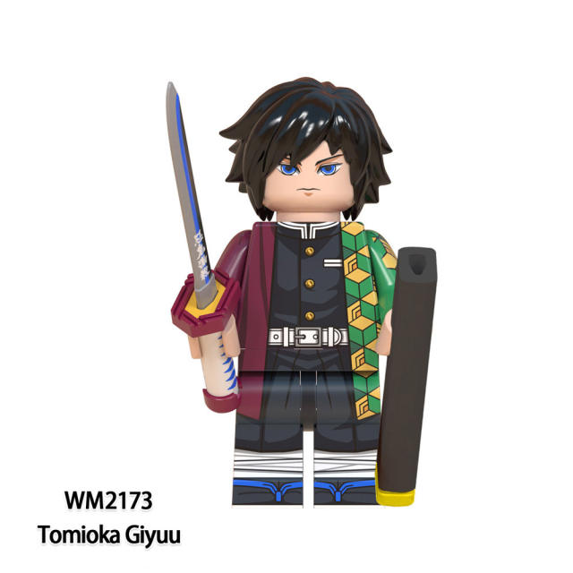 WM6116 Demon Slayer Minifigures Building Blocks Kamado Tanjirou Nezuko Hashibira Inosuke Figures Bricks Model Toys Gift for Kids