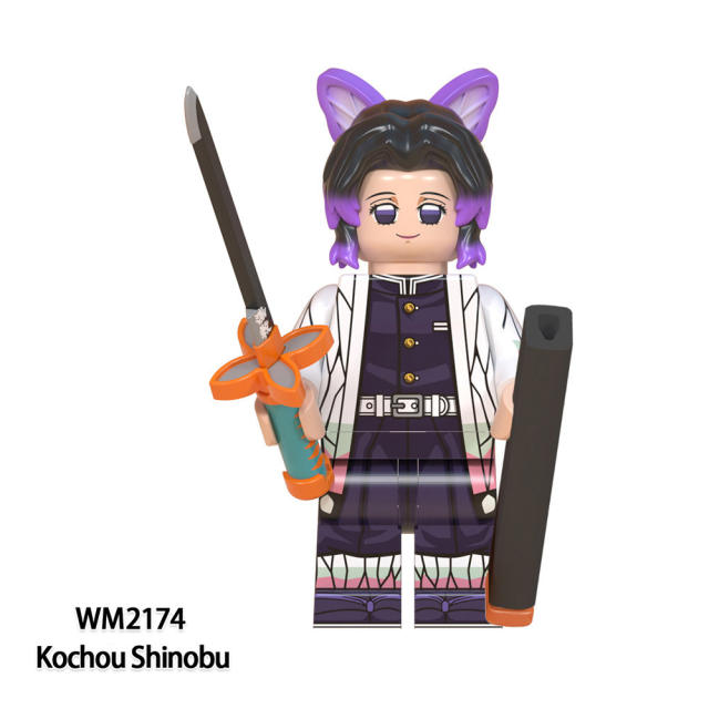 WM6116 Demon Slayer Minifigures Building Blocks Kamado Tanjirou Nezuko Hashibira Inosuke Figures Bricks Model Toys Gift for Kids