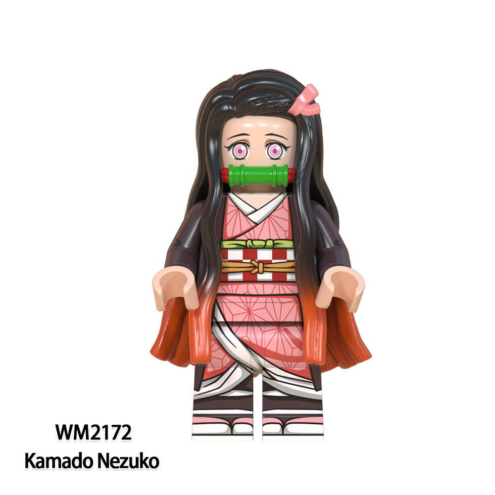 WM6116 Demon Slayer Minifigures Building Blocks Kamado Tanjirou Nezuko Hashibira Inosuke Figures Bricks Model Toys Gift for Kids