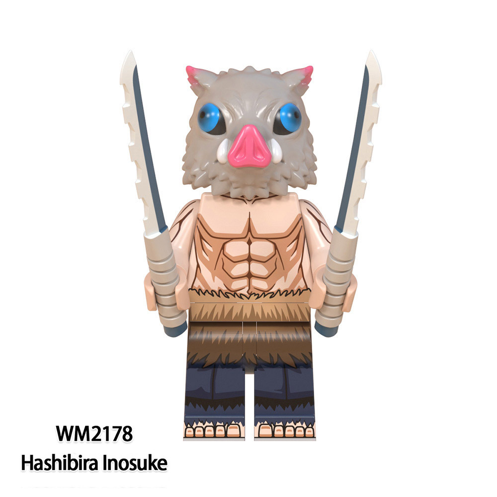 WM6116 Demon Slayer Minifigures Building Blocks Kamado Tanjirou Nezuko Hashibira Inosuke Figures Bricks Model Toys Gift for Kids