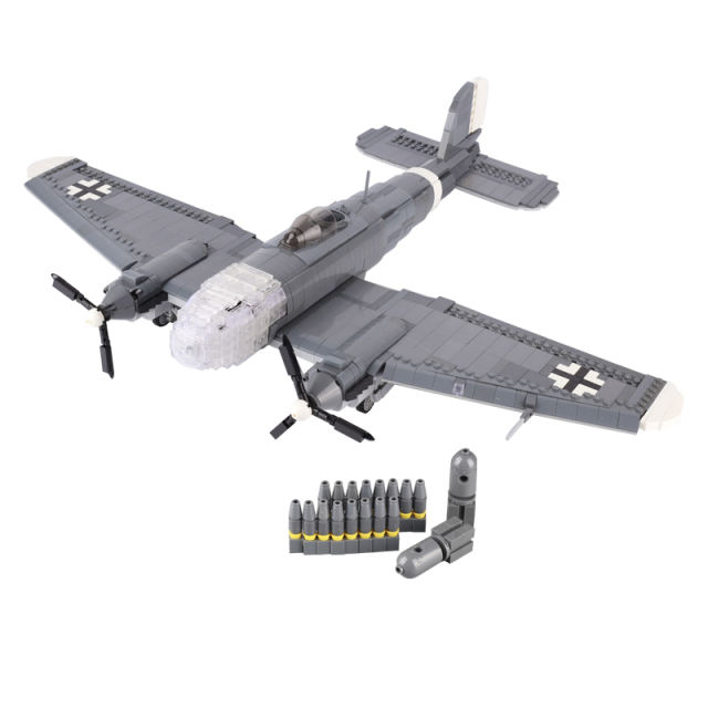 He-111 WW2 Germany Bomber Military Weapons Building Blocks Aircraft Helicopter Army Soldier Minifigures Bricks Models Toys Gifts