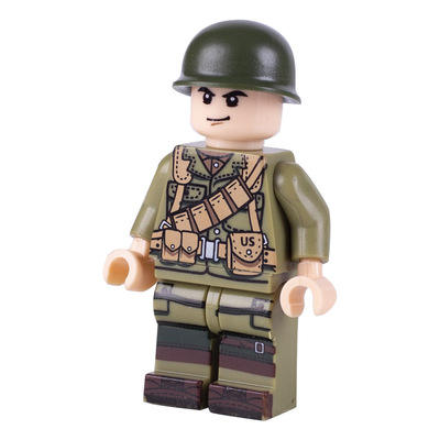 WW2 US Military Minifigs Building Blocks Army Armored SWAT Weapons Gun Helmet Vest Guns Weapons Accessories Bricks Toys Children