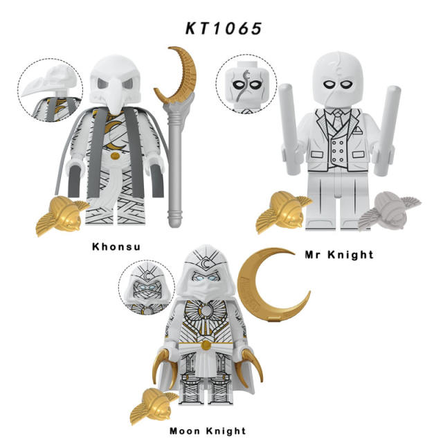 KT1065 Marvel Super Heros Series  Moon Knight Minifigures Building Blocks Avengers XP497 XP495 Figures MOC Bricks Model Toys