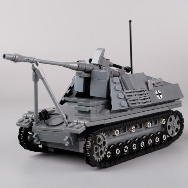 WW2 German Sd.Kfz.164 Nashorn Anti Tank Gun Military Weapon Building Blocks  Army Soldier Minifigs Bricks Kids Toys Gifts