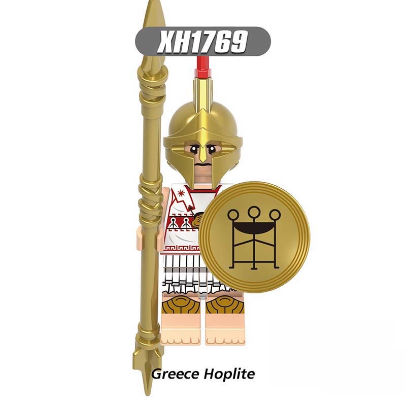 X0320 Medieval Soldiers Military Minifigs Building Blocks Roman Gladiator Action Weapon Helmet Shield Armored DIY Bricks Toys
