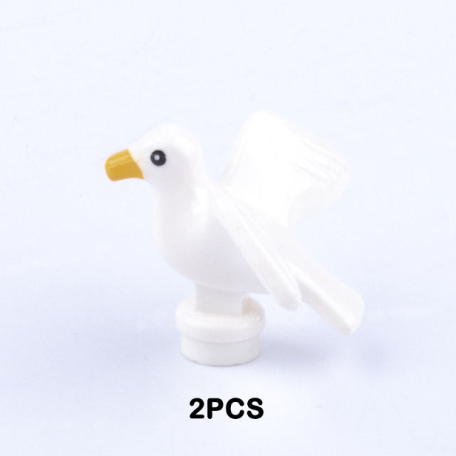 MOC City Animal Series Minifigures Seagull Building Blocks Dove Parts DIY Bricks Modle Toys For Children Compatible 41835 12891