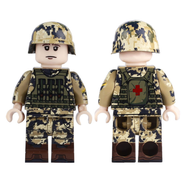 Ukrainian Army Soldier made with real LEGO® Minifigure