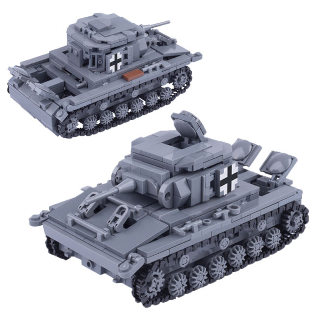 WW2 Germany Military Weapons IV Tanks Building Blocks Army Armored Vehicle Soldier Minifigs Accessories Bricks Models Toys Kids