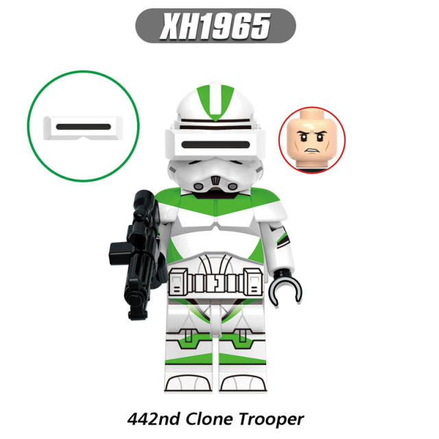 X0344 Star Wars Minifigs Building Blocks Echo Wolfpack 187th Legion Clone Trooper Soldier Bricks Models Toys Gifts For Children