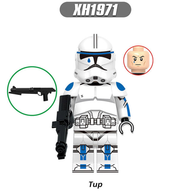 X0344 Star Wars Minifigs Building Blocks Echo Wolfpack 187th Legion Clone Trooper Soldier Bricks Models Toys Gifts For Children