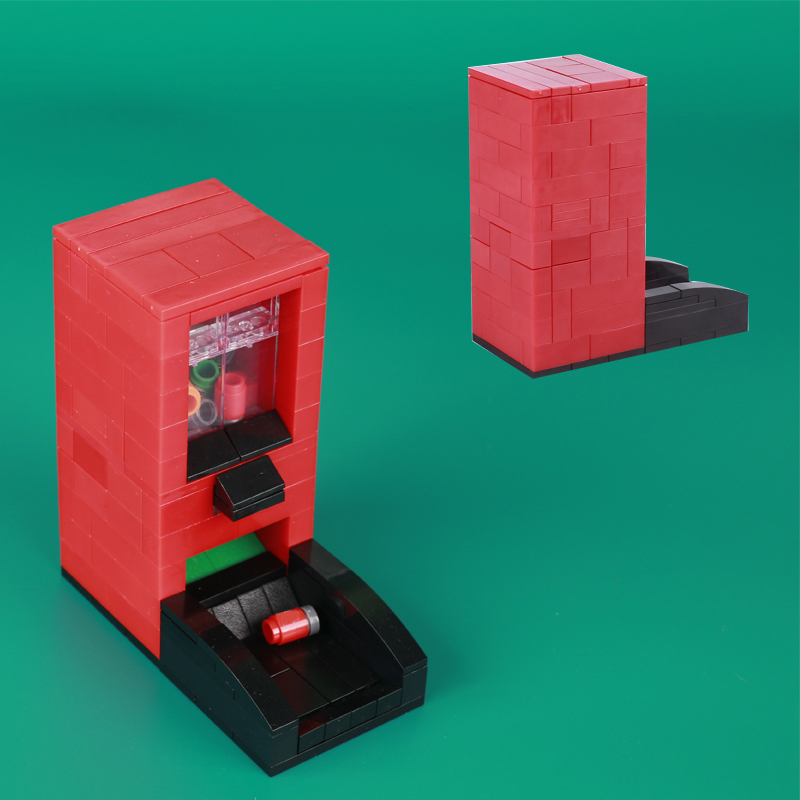 DIY City Puzzle Games Building Blocks Safe Box Strongbox Food Drink Minifigs Printed Accessories Bricks Kits Toys For Children