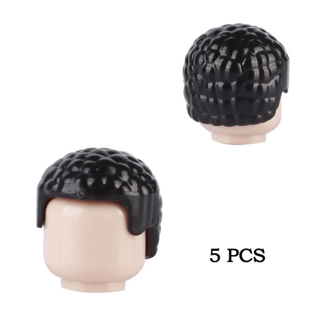 MOC City Minifigures Hairstyle Hair Building Blocks Military Headwear Parts Head Accessories DIY Brick Boys Toys Gifts Children