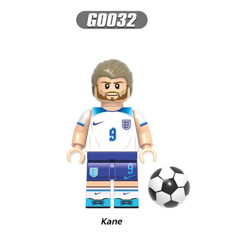G0104 Football Player Minifigs Series Building Blocks Athletes Figures Virgil Eriksen Pedri Kane Models Toys Gifts For Children