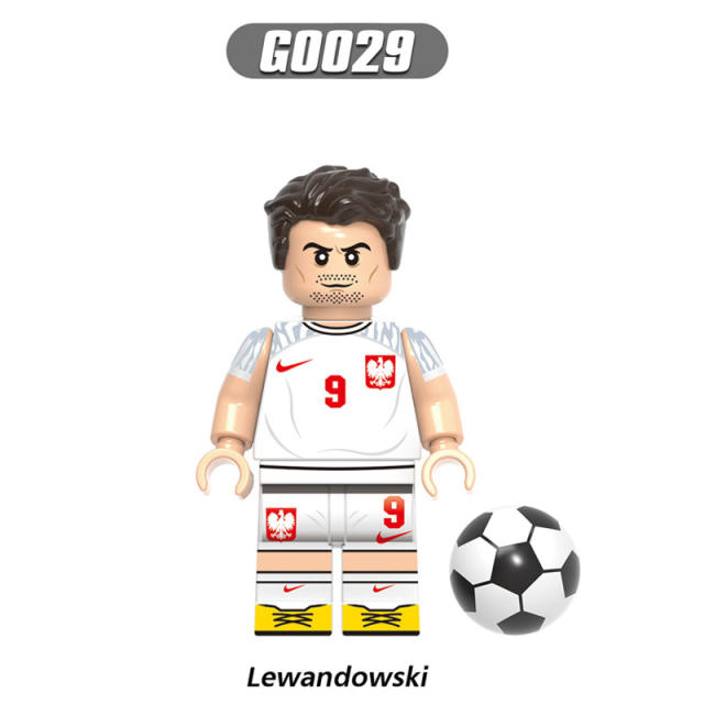 G0104 Football Player Minifigs Series Building Blocks Athletes Figures Virgil Eriksen Pedri Kane Models Toys Gifts For Children