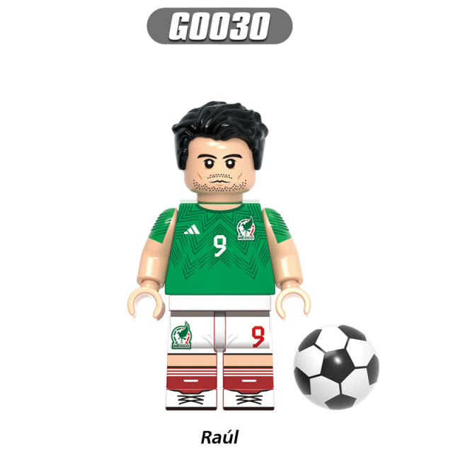 G0104 Football Player Minifigs Series Building Blocks Athletes Figures Virgil Eriksen Pedri Kane Models Toys Gifts For Children