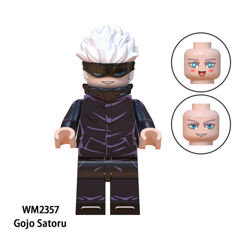 WM6139 Jujutsu Kaisen Minifigures Building Blocks Gojo Satoru Rogo Fushiguro Megumi Comic Figures Bricks Model Toy Gift for Kids