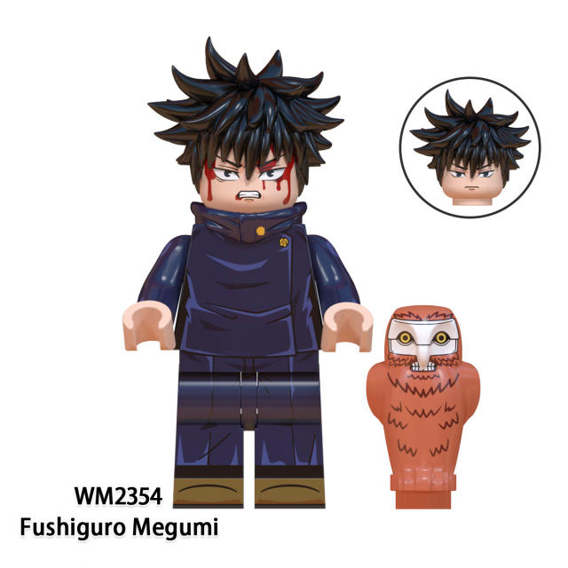 WM6139 Jujutsu Kaisen Minifigures Building Blocks Gojo Satoru Rogo Fushiguro Megumi Comic Figures Bricks Model Toy Gift for Kids