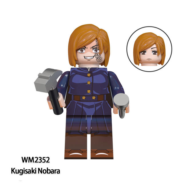 WM6139 Jujutsu Kaisen Minifigures Building Blocks Gojo Satoru Rogo Fushiguro Megumi Comic Figures Bricks Model Toy Gift for Kids