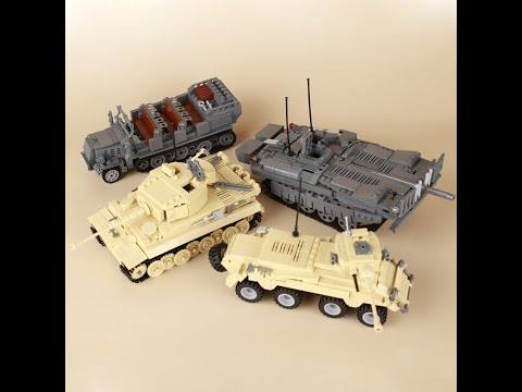 WW2 Military Germany SDKFZ.234 Wheeled Armored Vehicle Building Blocks Soldiers Minifigs Army Weapons Tanks Bricks Toys For Kids