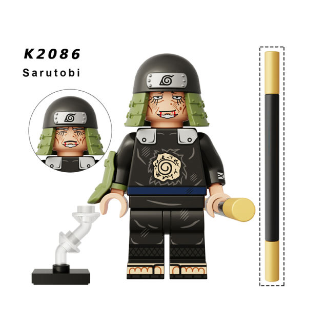 KDL812 NARUTO Anime Minifigures Building Blocks Kankuro Sarutobi Gaara Cartoon Action Weapons Bricks Educational Toys Gifts kids