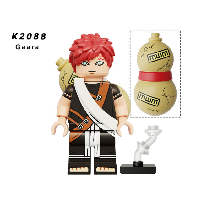 KDL812 NARUTO Anime Minifigures Building Blocks Kankuro Sarutobi Gaara Cartoon Action Weapons Bricks Educational Toys Gifts kids