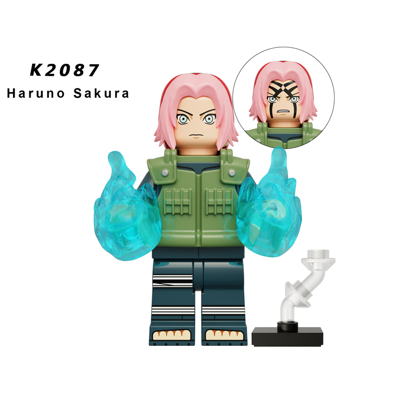 KDL812 NARUTO Anime Minifigures Building Blocks Kankuro Sarutobi Gaara Cartoon Action Weapons Bricks Educational Toys Gifts kids