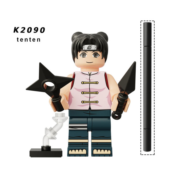 KDL812 NARUTO Anime Minifigures Building Blocks Kankuro Sarutobi Gaara Cartoon Action Weapons Bricks Educational Toys Gifts kids