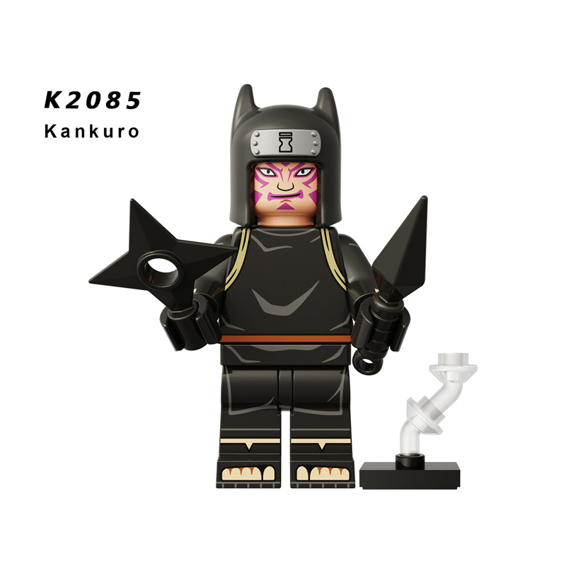 KDL812 NARUTO Anime Minifigures Building Blocks Kankuro Sarutobi Gaara Cartoon Action Weapons Bricks Educational Toys Gifts kids
