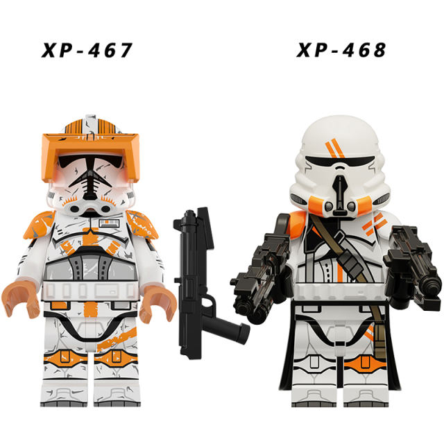 XP467 XP468 Star Wars Series Minifigs Building Blocks Airborne Troops Commander Action Figures Models Educational Toys Gifts For Children