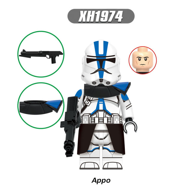 X0345 Star Wars Series Minifigs Building Blocks Doom ARC Anaxes Clone Trooper Commander Figure Models Toys Gifts For Children