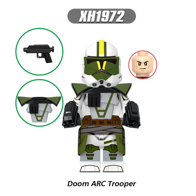 X0345 Star Wars Series Minifigures Building Blocks Doom ARC Anaxes Clone Trooper Commander Figure Models Toys Gifts For Children