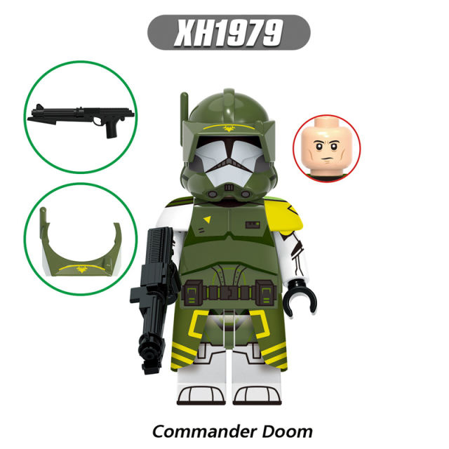 X0345 Star Wars Series Minifigs Building Blocks Doom ARC Anaxes Clone Trooper Commander Figure Models Toys Gifts For Children