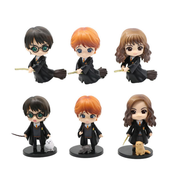 Harry Potter Action Figures Wizarding World Hermione Jean Granger Ronald Draco Malfoy Collectible Cute Anime Gift Toys For Kids