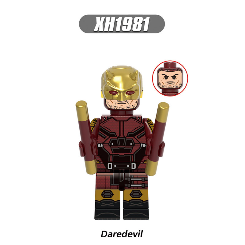 X0346 Super heroes Series Minifigures Building Blocks The Defenders Daredevil Cartoon Figures Models DIY Toys Gifts For Children
